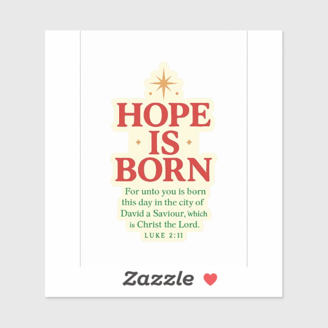 Hope Is Born Sticker (Sheet)