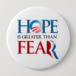 Hope is greater than Romney Fear.png 10 Cm Round Badge