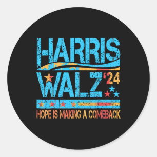 Hope Is Making A Comeback Harris Wheimer 2024 Classic Round Sticker