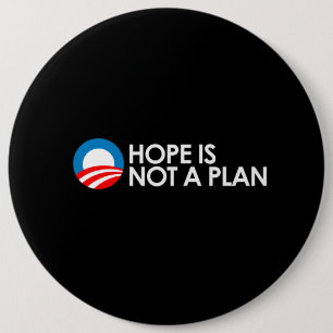 HOPE IS NOT A PLAN 2 Bumpersticker 6 Cm Round Badge