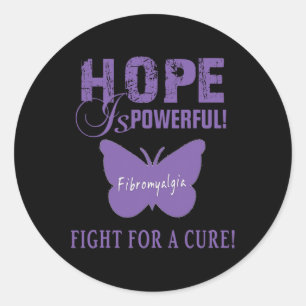 - Hope Is Powerful - Butterfly Silhouette Image Classic Round Sticker