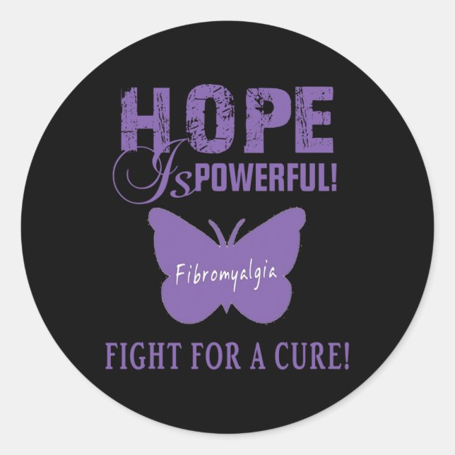 - Hope Is Powerful - Butterfly Silhouette Image  Classic Round Sticker (Front)