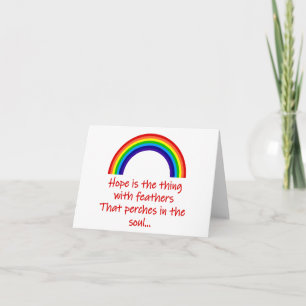 Hope Is The Thing With Feathers Card