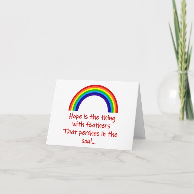 Hope Is The Thing With Feathers   Card (Front)
