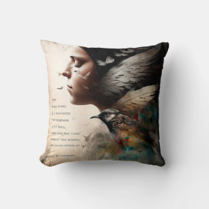 Hope is the Thing with Feathers Cushion