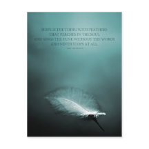Hope is the thing with feathers postcard