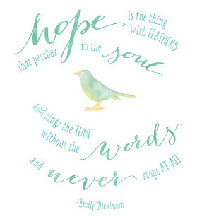Hope Is The Thing With Feathers Gifts Gift Ideas Zazzle Uk