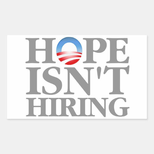 Hope Isn't Hiring Rectangular Sticker (Front)