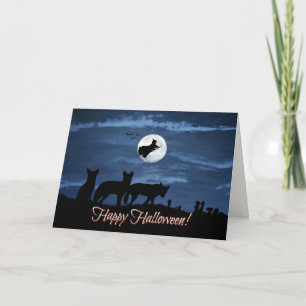 Hope it's a Wild Happy Halloween Card with Coyotes