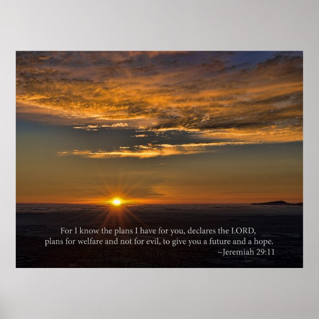 Hope - Jeremiah 29:11 Poster (Front)
