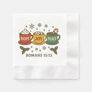 Hope joy Peace and Cocoa Napkin
