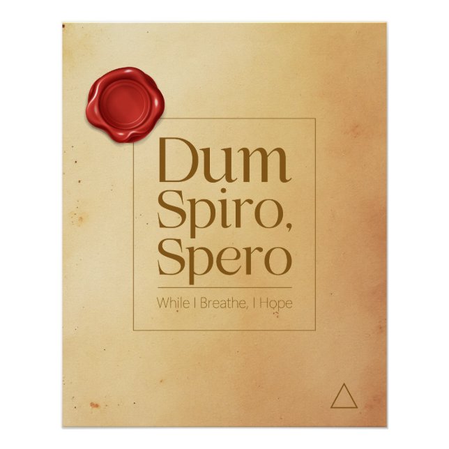 Hope Latin Quote Poster (Front)