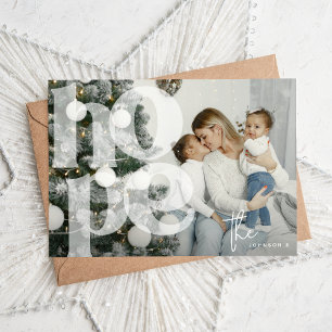 HOPE Lettering Overlay ' Photo Christmas Holiday Card