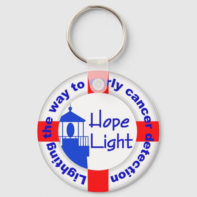 Hope Light Keychain-Lighting the Way to Early Det Key Ring (Front)