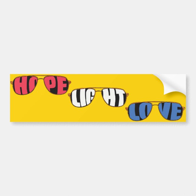 Hope Light Love Biden Bumper Sticker (Front)