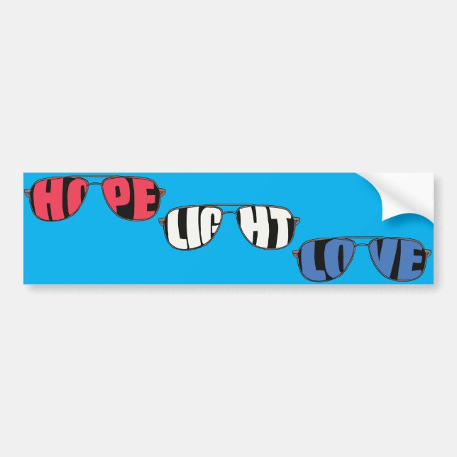 Hope Light Love Biden Bumper Sticker (Front)