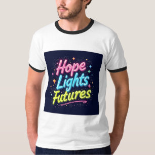 Hope Lights Futures - Futuristic & Vibrant Ringer T-Shirt