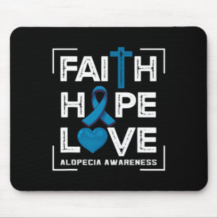 Hope Love Alopecia Awareness 1  Mouse Mat