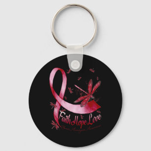 Hope Love Brain Aneurysm Awareness Dragonfly  Key Ring