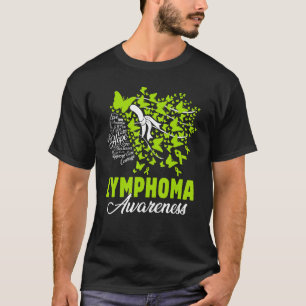 Hope Love Cure Butterflies Lymphoma Awareness Mont T-Shirt