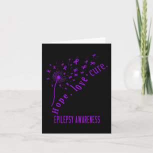 Hope Love Cure Epilepsy Awareness T Card