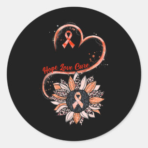 Hope Love Cure Fighter Sunflower RSD CRPS Awarenes Classic Round Sticker