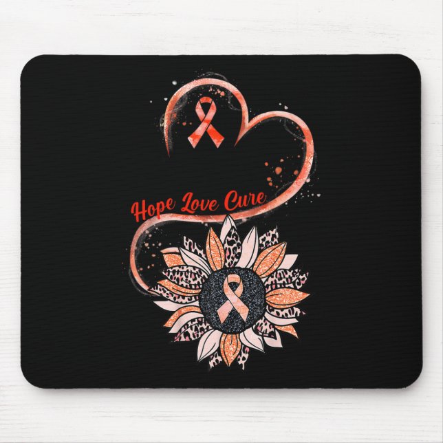 Hope Love Cure Fighter Sunflower RSD CRPS Awarenes Mouse Mat (Front)