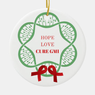 Hope, Love, Cure GM1 Wreath Ornament