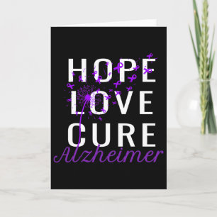 Hope Love Cure Heimerheimer Disease Awareness 1 Card