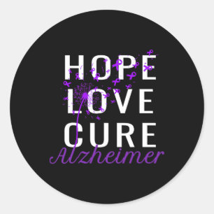 Hope Love Cure Heimerheimer Disease Awareness 1 Classic Round Sticker