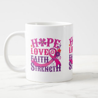 Hope-Love-Faith-Strength Large Coffee Mug