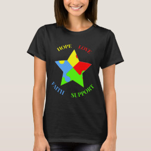 Hope Love Faith Support Autism Awareness T-Shirt