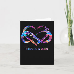 Hope Love Fibromyalgia Awareness 2 Card