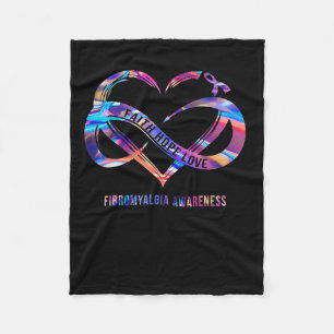 Hope Love Fibromyalgia Awareness 2 Fleece Blanket