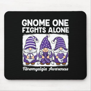 Hope Love Gnomes Purple Ribbon Fibromyalgia Awaren Mouse Mat