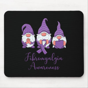 Hope Love Gnomes Purple Ribbon Fibromyalgia Awaren Mouse Mat