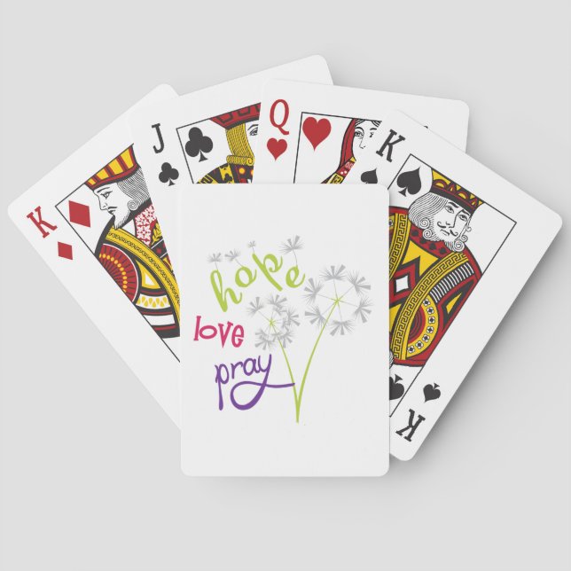 Hope Love Pray Playing Cards (Back)