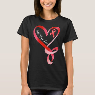 Hope Love Red Ribbon Heart Disease Awareness 1  T-Shirt