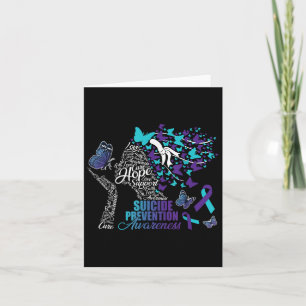 Hope Love Suicide Prevention Awareness Butterfly H Card