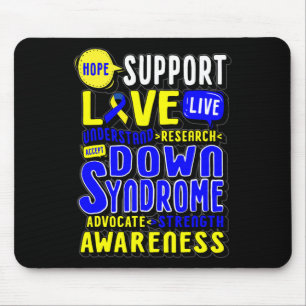 Hope Love World Down Syndrome Day Women Kids  Mouse Mat