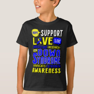 Hope Love World Down Syndrome Day Women Kids T-Shirt