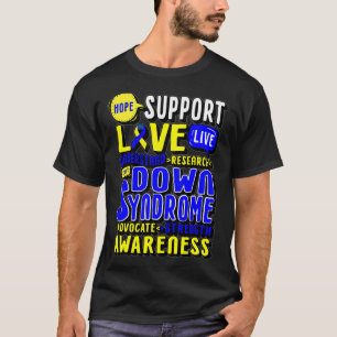 Hope Love World Down Syndrome Day Women Kids T-Shirt