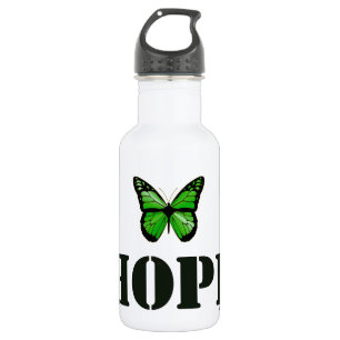 'Hope" Lyme Disease Awareness Butterfly 532 Ml Water Bottle