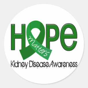 Hope Matters 2 Kidney Disease Classic Round Sticker