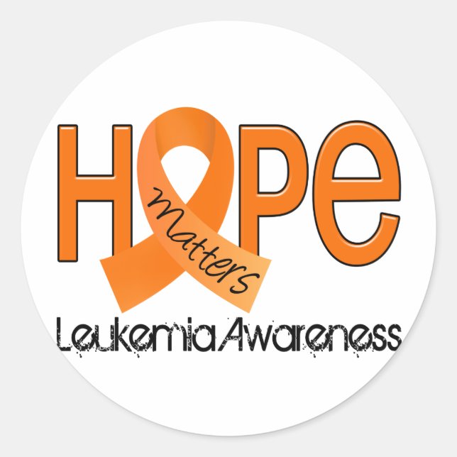 Hope Matters 2 Leukaemia Classic Round Sticker (Front)