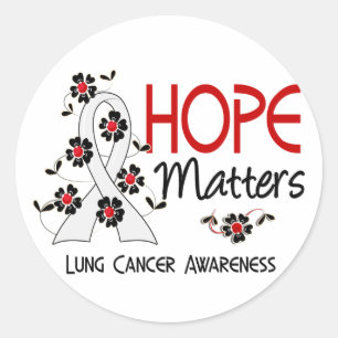 Hope Matters 3 Lung Cancer Classic Round Sticker