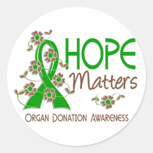 Hope Matters 3 Organ Donation Classic Round Sticker