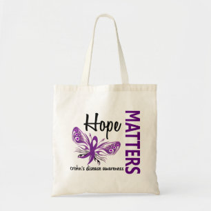 Hope Matters Butterfly Crohn's Disease Tote Bag