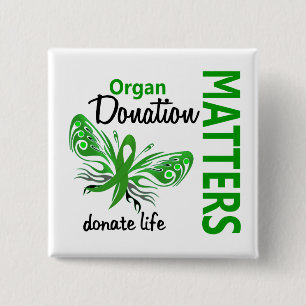 Hope Matters Butterfly Organ Donation 15 Cm Square Badge