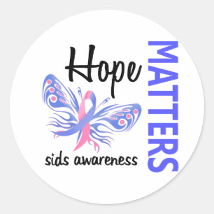 Hope Matters Butterfly SIDS Classic Round Sticker